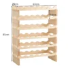 Wijnrek 36 flessen wijnrek met grote capaciteit houten wijnrek 63 x 28 x 85 cm 4