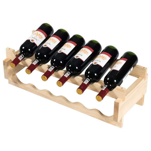 Wijnrek 36 flessen wijnrek met grote capaciteit houten wijnrek 63 x 28 x 85 cm 6
