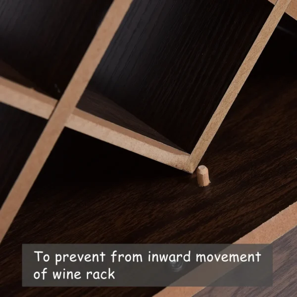 Wijnrek met wijnglashouder glazenrek flessenrek wijnstandaard flessenstandaard hangend wijnrek wijnfleshouder bruin 7