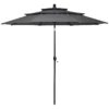 Windbestendig stabiel parasol 300 cm tuinparasol met zwengel knikbaar aluminium terrasparasol geventileerd uv bescherming zonwering 1