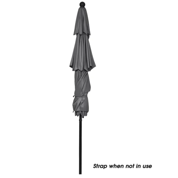 Windbestendig stabiel parasol 300 cm tuinparasol met zwengel knikbaar aluminium terrasparasol geventileerd uv bescherming zonwering 2