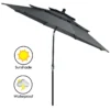 Windbestendig stabiel parasol 300 cm tuinparasol met zwengel knikbaar aluminium terrasparasol geventileerd uv bescherming zonwering 4