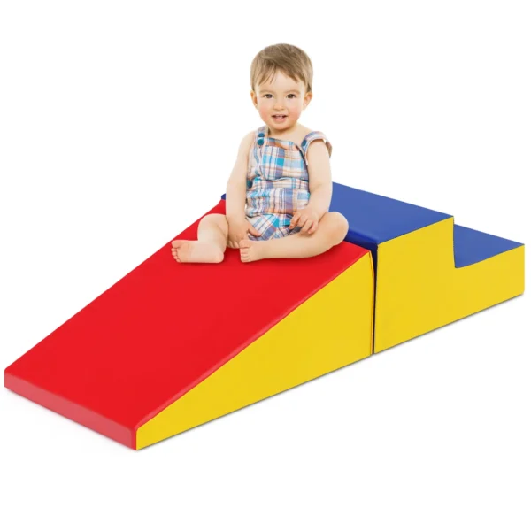 Zachte bouwstenen gigantische bouwstenen grote bouwstenen bouwstenen schuimbouwstenen rood en blauw 1