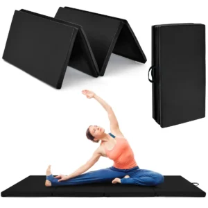 Zachte vloermat gymnastiekmat inklapbaar yogamat met klittenbandsluiting en 2 handgrepen 240 x 120 x 5 cm 1