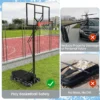 Zandzak voor basketbalkorfstandaard tot 136 kg zand verzwaarde grondanker voor mobiele basketbalmanden waterafstotend zwart 7