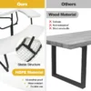 Zitgarnituur voor 8 personen picknicktafel met parasolgat en 4 banken ronde tuintafel tuinmeubelen zitgroep voor tuin terras wit 5