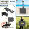 Zonneligstoel met gezichtsopening opvouwbare ligstoel voetensteun afneembaar kussen zijzak ligstoel voor strand tuin balkon grijs 7
