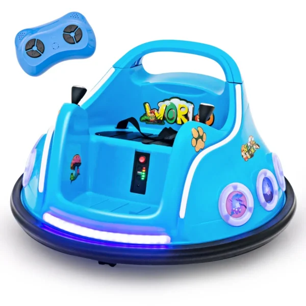12 V Kinderautoscooter Elektrische Bumper Auto Met Muziek En Verlichting Incl. 2,4 GHz Afstandsbediening Voor Kinderen 3+ (Blauw)