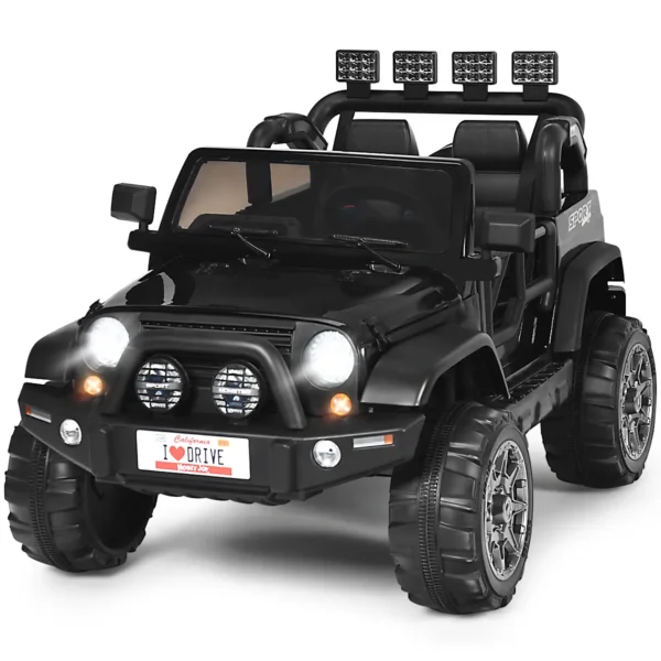 12V Elektrische Auto Batterij Aangedreven Elektrisch Voertuig Met 2 Zitplaatsen 123 X 80 X 80 Cm Zwart