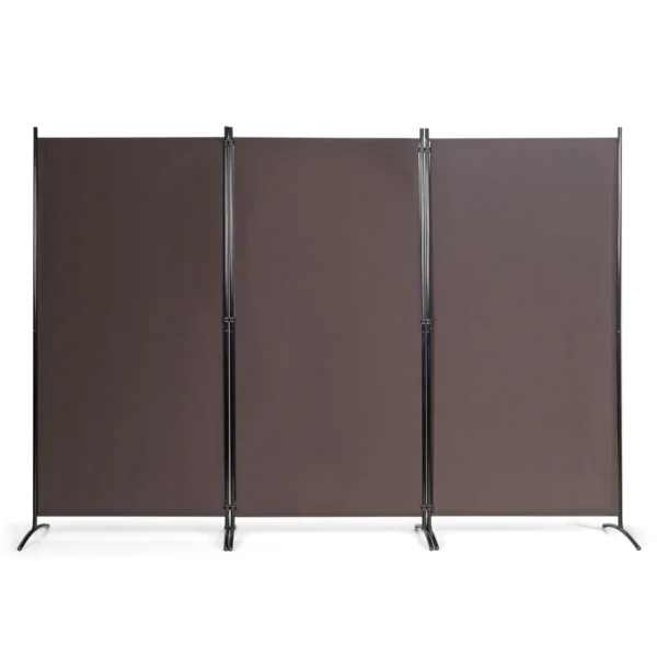 3-Paneel Houten Kamerverdeler 260 X 183cm Inklapbaar Privéscherm Voor Thuis Kantoor Badkamer Slaapkamer Bruin