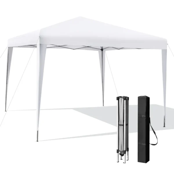 3 X 3 M Pop-Up Paviljoen Opvouwbaar Tuintent In Hoogte Verstelbaar Waterdicht Tuinpaviljoen Met Draagtas Voor Tuin Strand Terras (Wit)