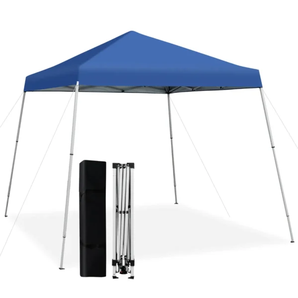 3 X 3 M Vouwpaviljoen Pop-Up Tuinpaviljoen Paviljoen Opvouwbaar UV-Bescherming 50+ Voor Strand Camping Markt Met Draagtas(Blauw)