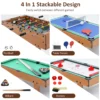 4 in 1 speeltafel tafelvoetbal biljart tafeltennis hockey complete accessoires meerdere speeltafels voor kinderen en volwassenen 4