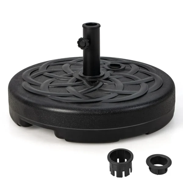 56 Cm Ronde Vulbare Parasolvoetsteun Met Water/Zand Gevulde Terraszonweringsteun Past Op 38 En 48 Mm Parasolstokken
