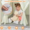 6 in 1 houten kindertent met kindertafel en stoel kinderspeelhuis met mat schoolbord opbergdoos speeltent speelhuis voor kinderen 2+ 6