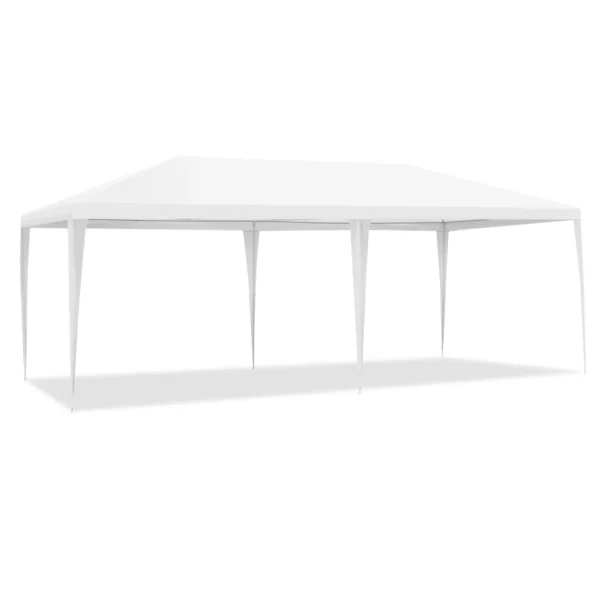 6m X 3m Buiten Tent Draagbare Waterdichte Tent Met 4 Afneembare Zijwanden Wit