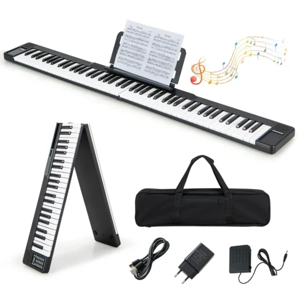 88-Toets Opvouwbare Digitale Piano Met Bluetooth MIDI-Functie Draagbaar Elektronisch Keyboard Met Sustainpedaal Voor Beginners