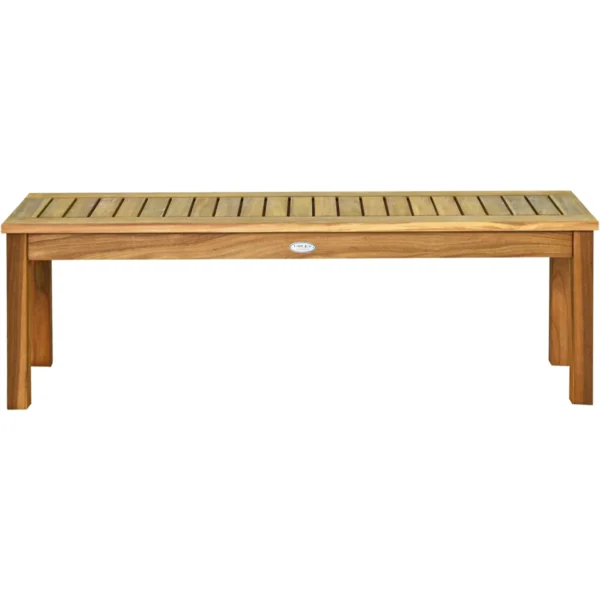 Acaciahout Buiten Tuinbank Zonder Rugleuning Houten Bank Met Latten Zitting Voor Eetkamer Ingang Zwembad Tuin Natuurlijke Teak Kleur