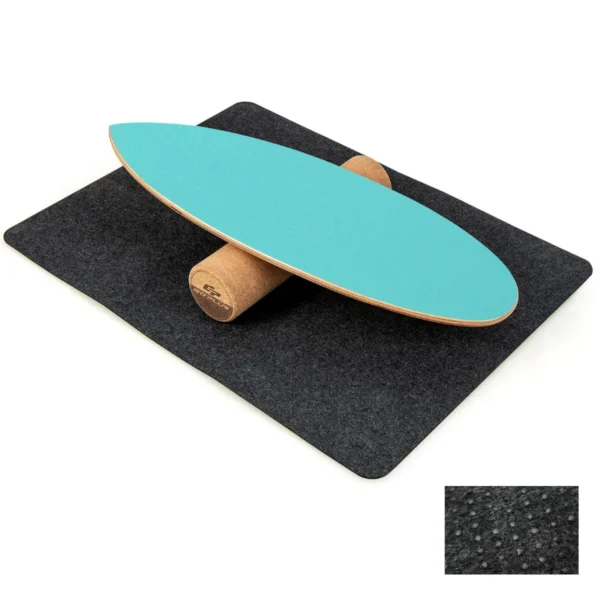 Balance Board Van Hout Balance Trainer Trickboard Voor Thuis Incl. Kurkrol Balansboard Uit 8 Hoogwaardige Houtlagen Geperst Blauw