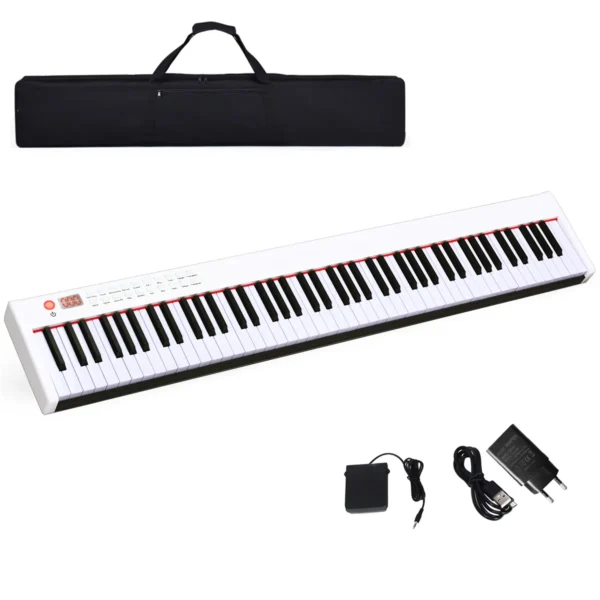 Digitale Piano Met 88 Toetsen Draagbaar Elektronisch Toetsenbord Met Grote Gewogen Toetsen Bluetooth-Functie MIDI-Interface Luidsprekers