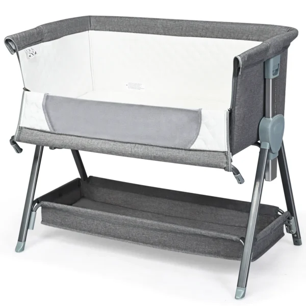 Draagbare Wieg Met Wielen In Hoogte Verstelbare Wieg Aan De Zijkant Van De Baby Wieg Voor Aan Het Bed Met Afneembare En Wasbare Matras