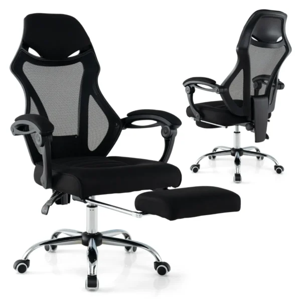 Ergonomische Bureaustoel Met Netbespanning Draaibare Directiestoel Verstelbare Rugleuning Hoofdsteun Relaxfauteuil Met Hoge Rugleuning
