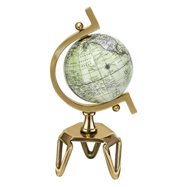 Geografische Globe Interactieve Educatieve Globe Driehoekige Metalen Standaard Decoratieve Antieke Draaiende Globe-S