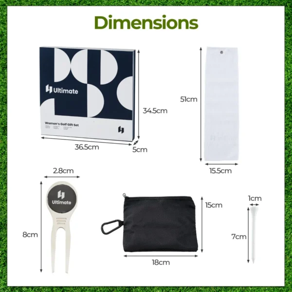 Golfcadeauset Voor Vrouwen Complete Golfaccessoireset Met Golfballen Golftees Handdoek Riem Golfhoed Wit En Blauw