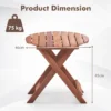 Houten bijzettafel inklapbare bijzettafel met lattenbodem salontafel voor binnen en buiten met handgreep voor zwembad terras camping 3