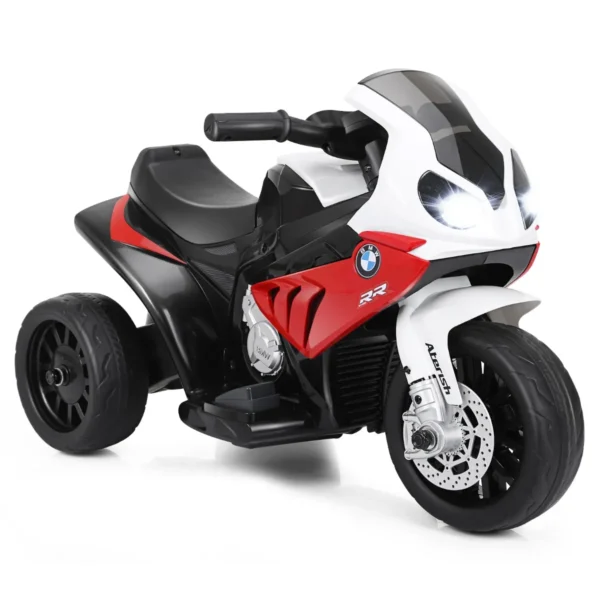 Kindermotor Met Zijwieltjes 6 V Elektrische Motor Met Muziek 66 X 37 X 44,5 Cm Rood