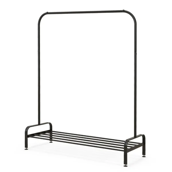 Kledingrek Met Kledingstang En Opbergvak Kapstok Metaal Met Verstelbare Poten Vrijstaand 112 X 42 X 145 Cm