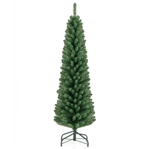 Kunstkerstboom Met Takken Van Vormgeheugendraad En Verbeterde Metalen Steun Feestelijke Decoraties Voor Thuis Winkel-150 Cm