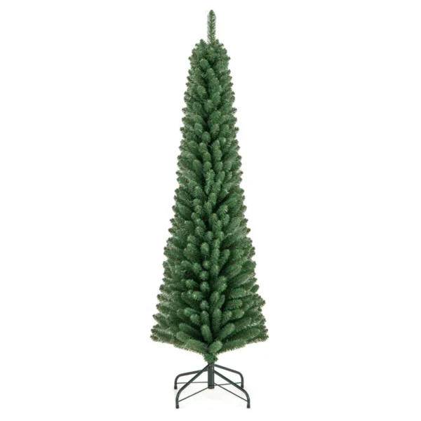Kunstkerstboom Met Takken Van Vormgeheugendraad En Verbeterde Metalen Steun Feestelijke Decoraties Voor Thuis Winkel-180 Cm