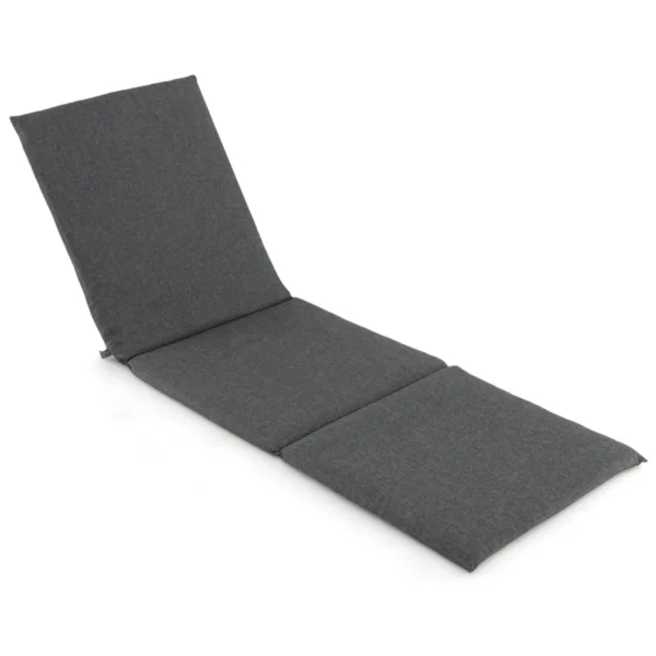 Ligstoelkussen Voor Buiten Zitkussens Met Klittenband Opvouwbaar Ligstoelkussen Stoelkussen Voor Ligstoelen 182 X 59 Cm Grijs