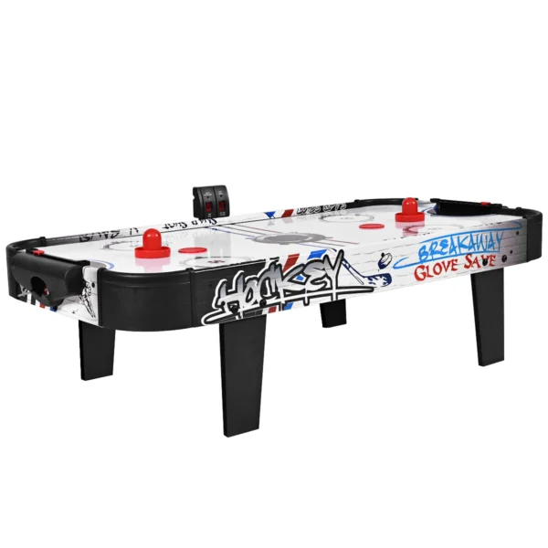 Lucht aangedreven hockey speltafel set met elektronische led score teller 2 pucks 2 pushers 2 doeldozen 42 inch tafelmodel air hockey tafel 3