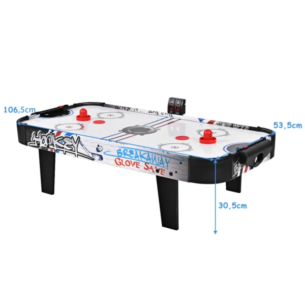 Lucht aangedreven hockey speltafel set met elektronische led score teller 2 pucks 2 pushers 2 doeldozen 42 inch tafelmodel air hockey tafel 4