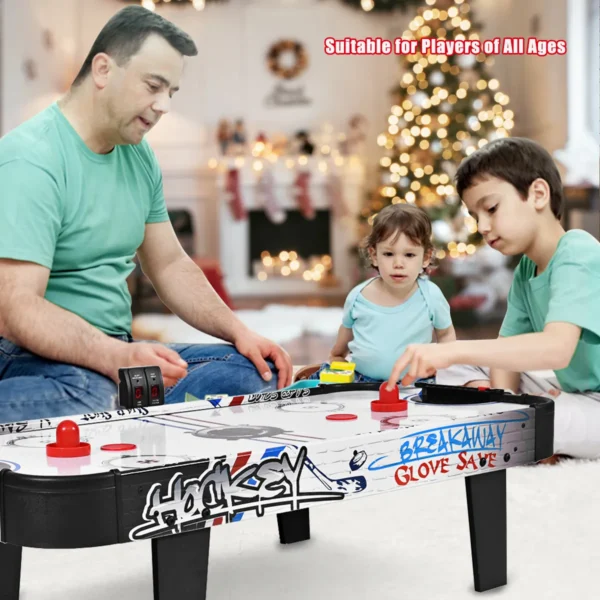 Lucht aangedreven hockey speltafel set met elektronische led score teller 2 pucks 2 pushers 2 doeldozen 42 inch tafelmodel air hockey tafel 6