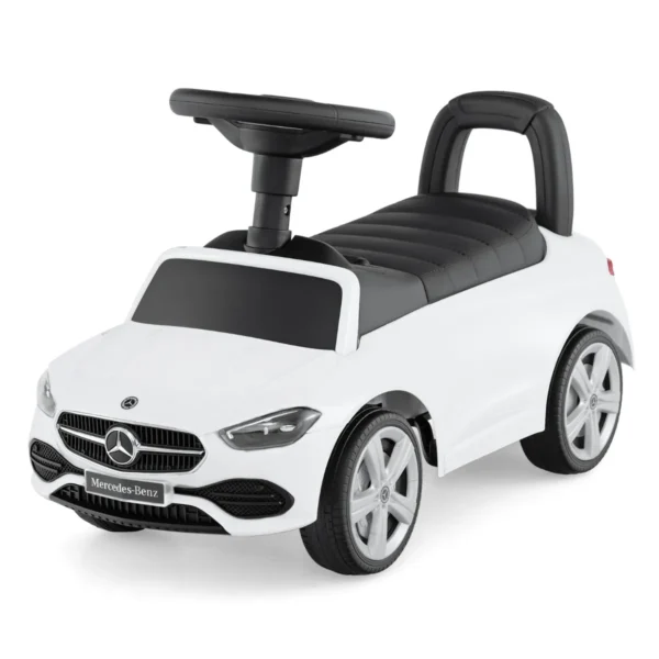 Mercedes-Benz Glijauto Glijvoertuig Met Opbergruimte Onder De Zitting Schuifwagen Met Claxon En Motorgeluid-Wit
