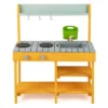 Modderkeuken voor kinderen outdoor met waterfunctie/haak/ afneembaar rek tuinkeuken voor kinderen vanaf 3 jaar orange 2