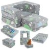 Modulaire kinderbank met kussen lichtgevende kinderbank met machinewasbare hoes en vulling van hoogwaardig schuim grijs 2