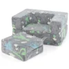 Modulaire kinderbank met kussen lichtgevende kinderbank met machinewasbare hoes en vulling van hoogwaardig schuim grijs 3