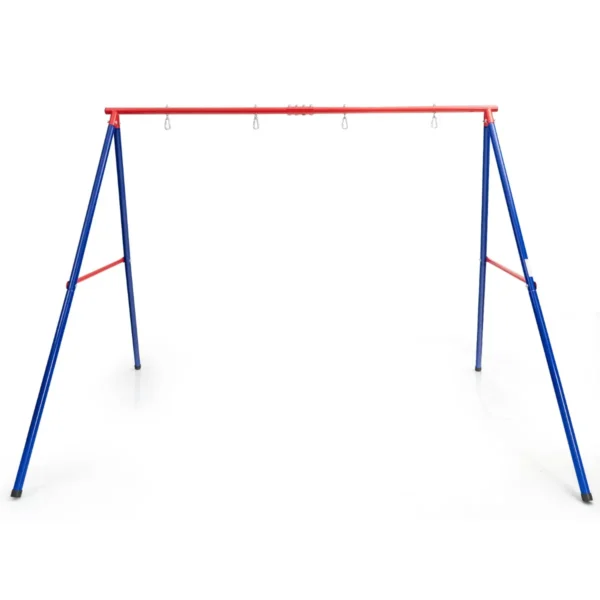Schommelframe Van Metaal Tot 250 Kg Belastbaar Met Grondanker Antislip Voetkap Voor Dubbele Schommel Nestschommel (Alleen Frame)