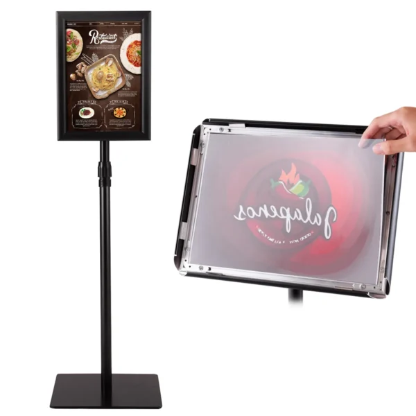 Stabiele Informatiestandaard Presentatie Standaard Reclamestandaard A4 Posterstandaard Met Poster Frame En Bord Zwart
