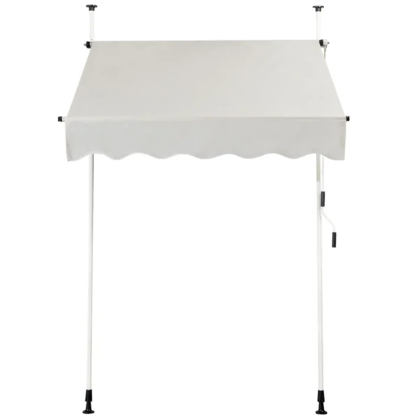 Telescopische Luifel Zonnescherm UV-Bestendig Waterdichte Luifel 150x120cm Beige