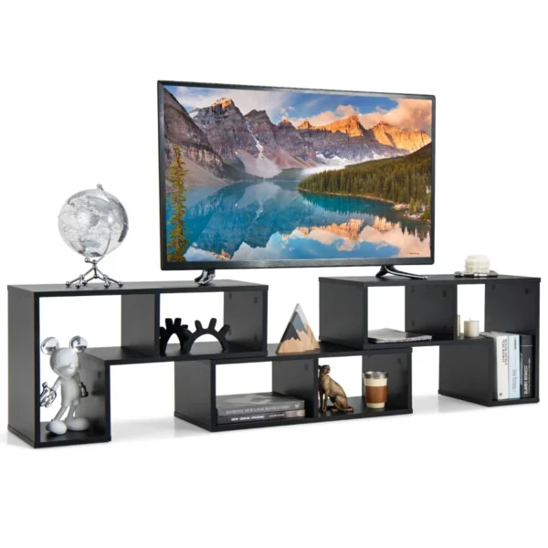 TV Meubel TV Standaard Voor 65 Inch Flatscreen TV's Vrije Combinatie Boekenkast Voor Opslag & Weergave Voor Woonkamer/Studeerkamer