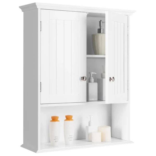 Wandkast Badkamer Wandkast Houten Wandkast 60 X 20 X 70,5 Cm Wit