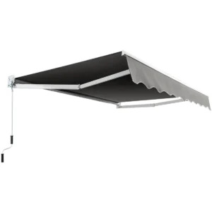 Zonnescherm uitschuifbare luifel aluminium terraszonnescherm klemluifel 295 x 250 cm grijs 1