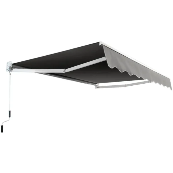 Zonnescherm uitschuifbare luifel aluminium terraszonnescherm klemluifel 295 x 250 cm grijs 1