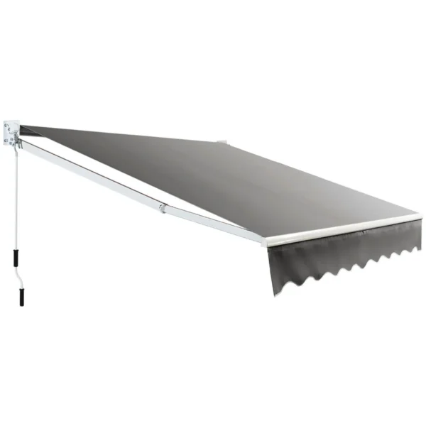 Zonnescherm uitschuifbare luifel aluminium terraszonnescherm klemluifel 295 x 250 cm grijs 2