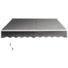 Zonnescherm uitschuifbare luifel aluminium terraszonnescherm klemluifel 295 x 250 cm grijs 3